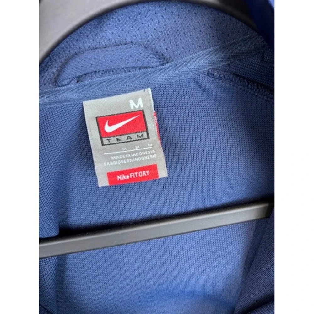 Vintage Nike Team Jacket Full‎ Zip Track Jacket Blue White Athletic Coat Medium